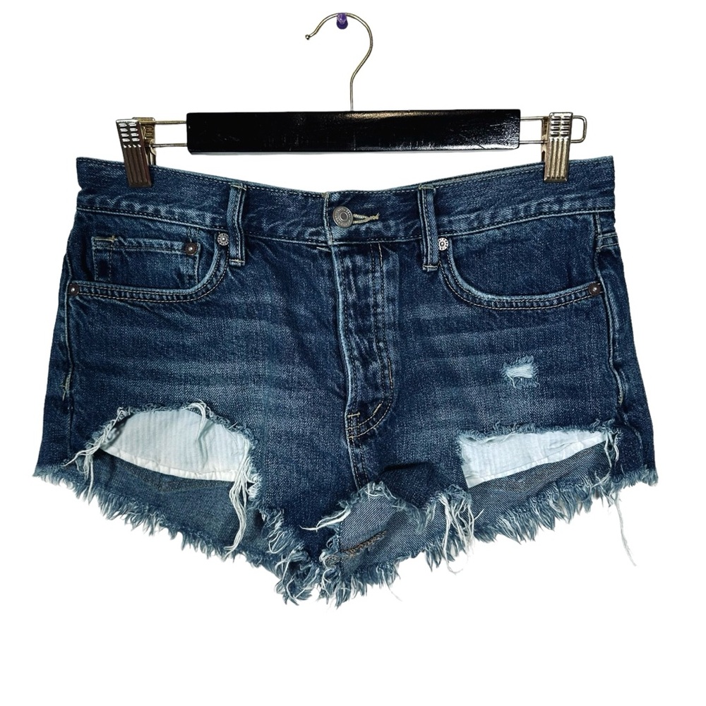 Free People We the Free Distressed Denim Short